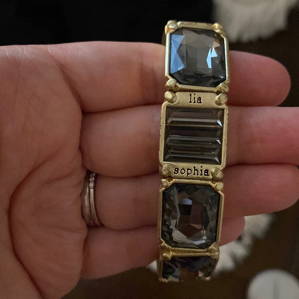 Lia Sophia Gold and black bracelet